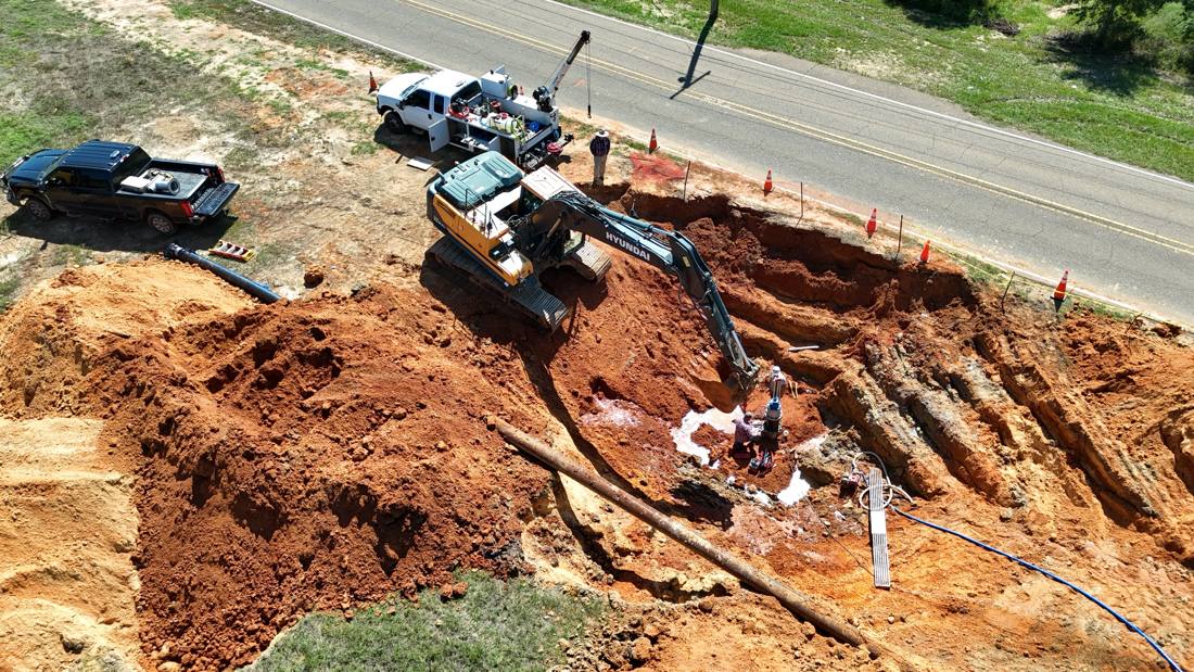 Aerial view of the same insertion valve project