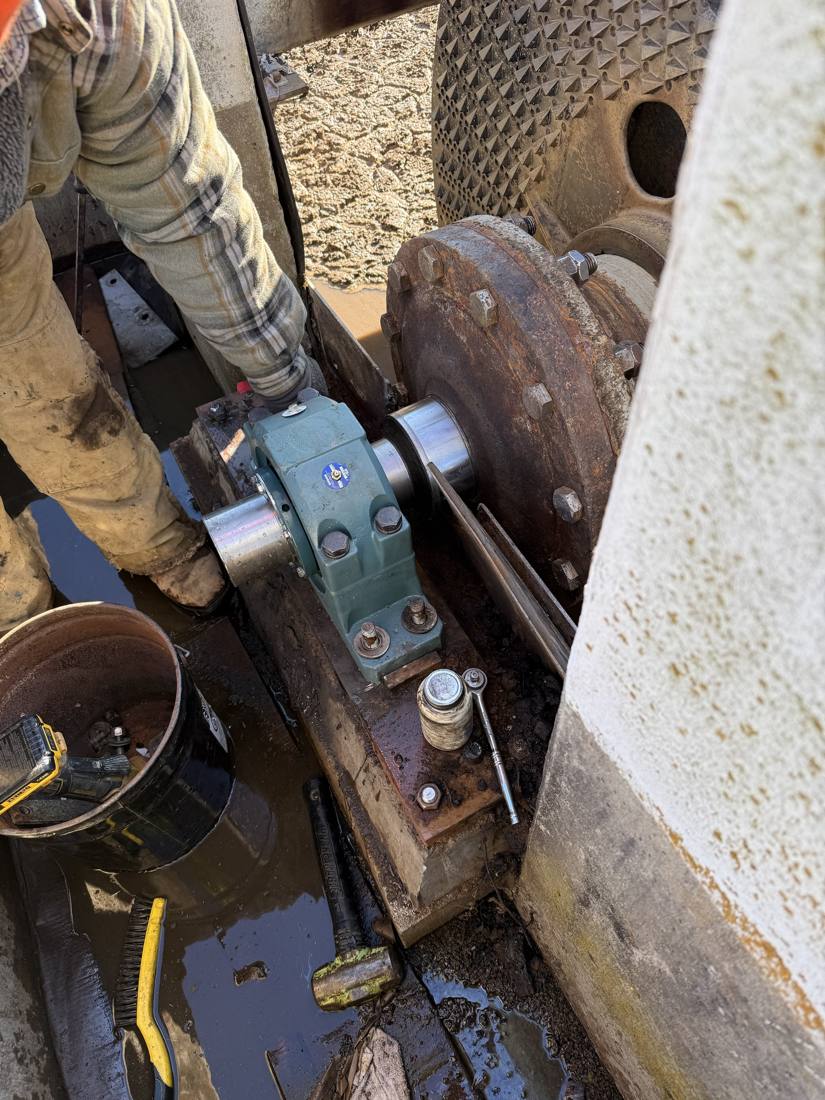 Mechanical repair on treatment plant equipment